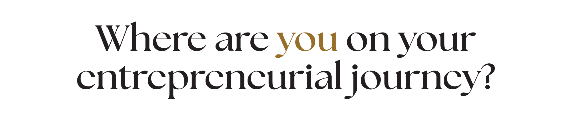 Graphic that says: where are you on your entrepreneurial journey?