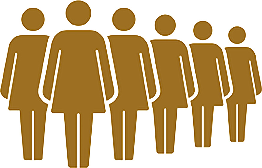 group of women silhouettes
